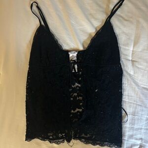 Garage Elegant Black Lace Top